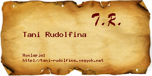 Tani Rudolfina névjegykártya